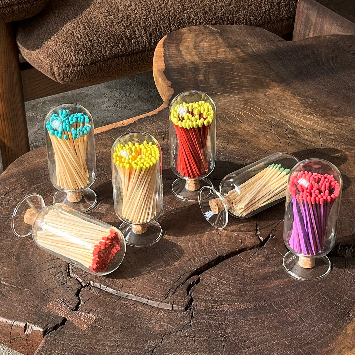 matches for candles Decorative Custom Logo Inverted Bottle fire matches Of match holder with sticker