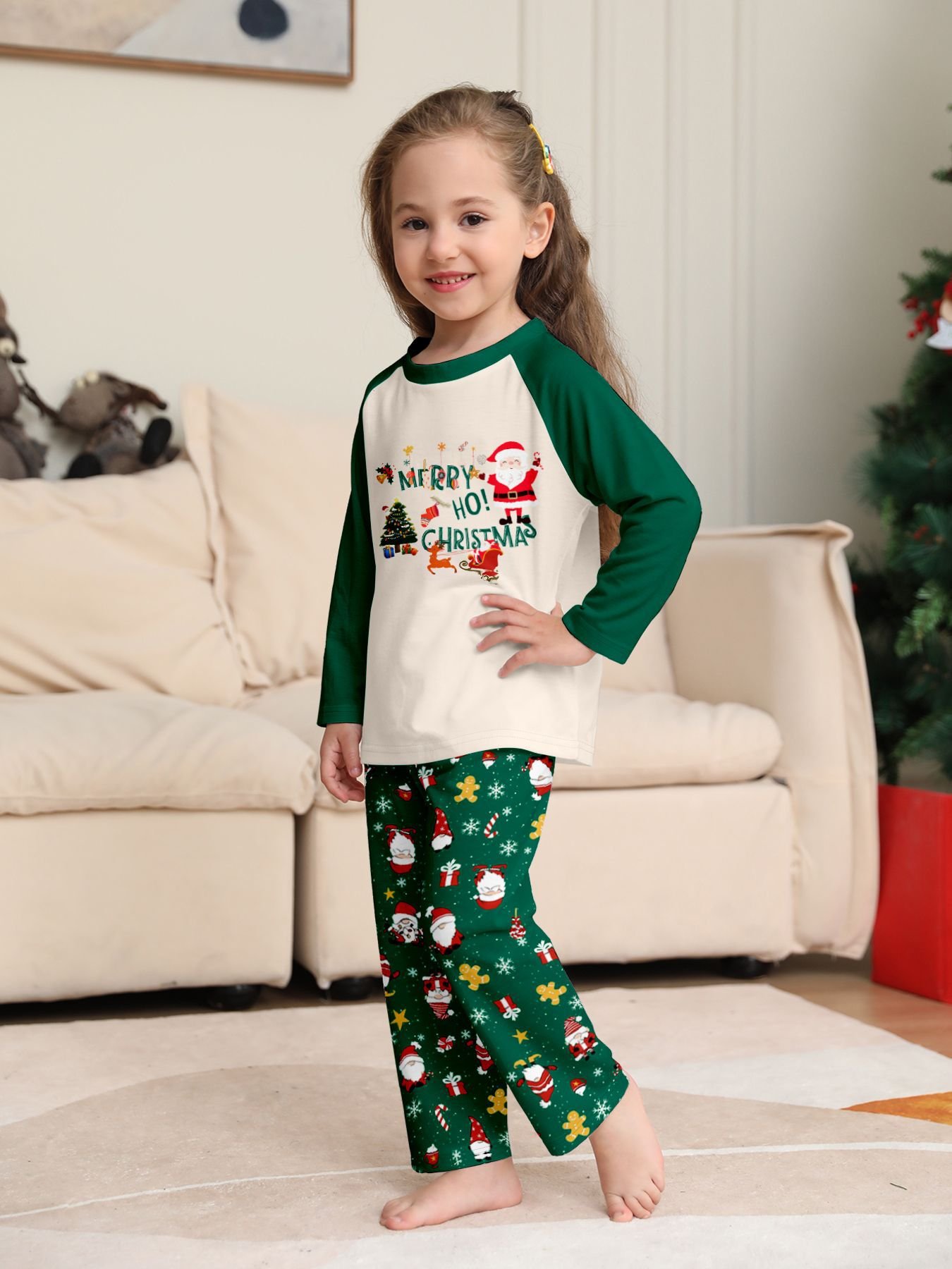 2024 Wholesale family matching outfits Custom Print Xmas Warm Soft Pajamas set Christmas pajamas family Set Woman Pajamas Set