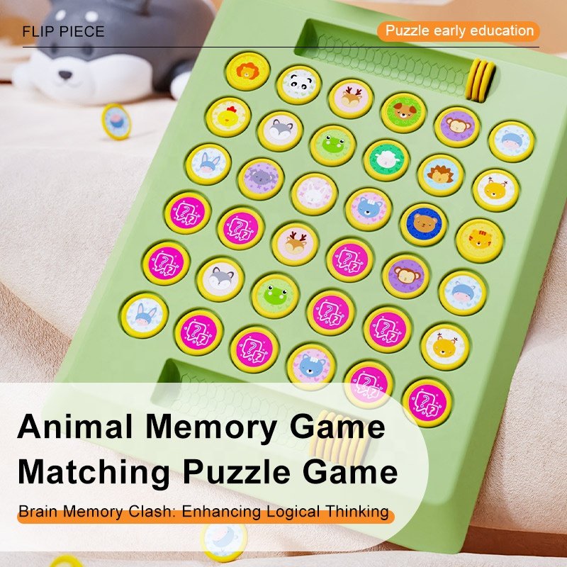 New Animal Memory Matching Board Game Kids Looking For The Same Board Game Flip Chess Interactive Toy Indoor Puzzle Board Game