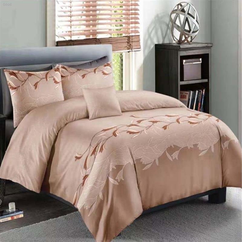 Set Cross-border eBay AliExpress Simple Plain Printed Bedding Home Textile Quilt Cover Pillowcase