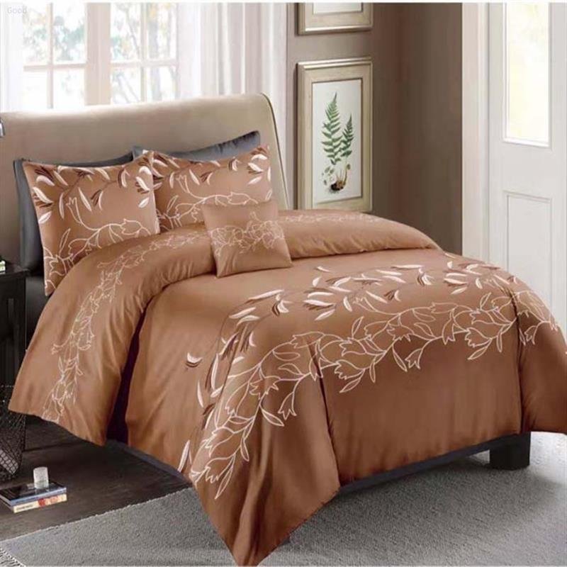 Set Cross-border eBay AliExpress Simple Plain Printed Bedding Home Textile Quilt Cover Pillowcase