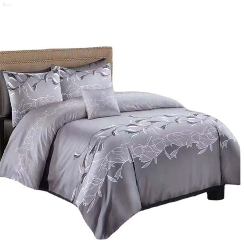 Set Cross-border eBay AliExpress Simple Plain Printed Bedding Home Textile Quilt Cover Pillowcase
