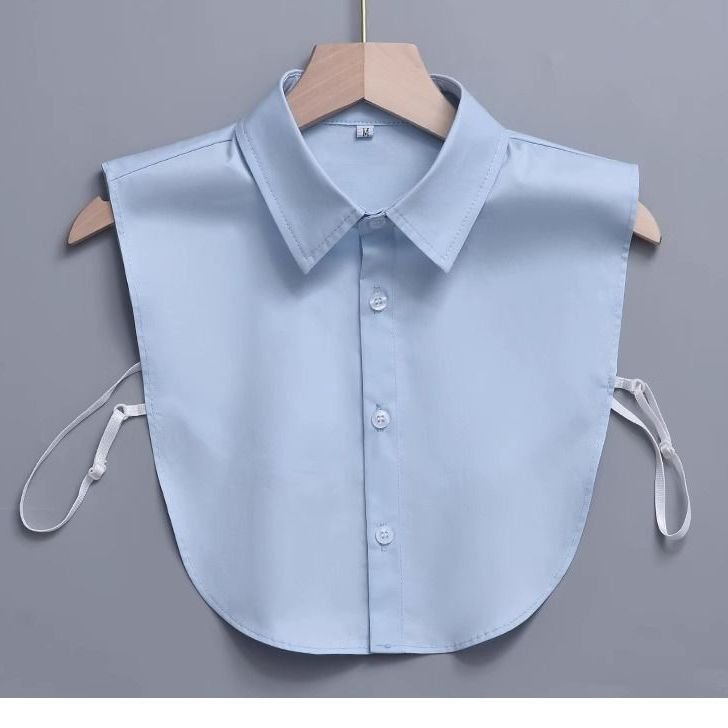 OEM LOGO shirt collar All match men's and women's sweater decorated shirt collar black and white blue decorated collar