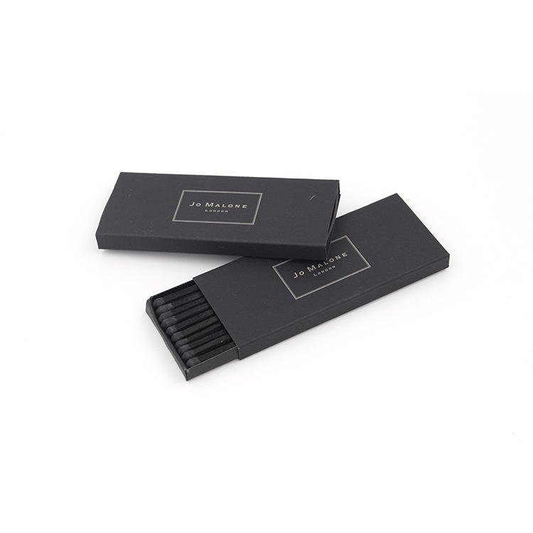 Hot Sale Custom Black Luxury Matches For Candles In Bulk Slender Box Match