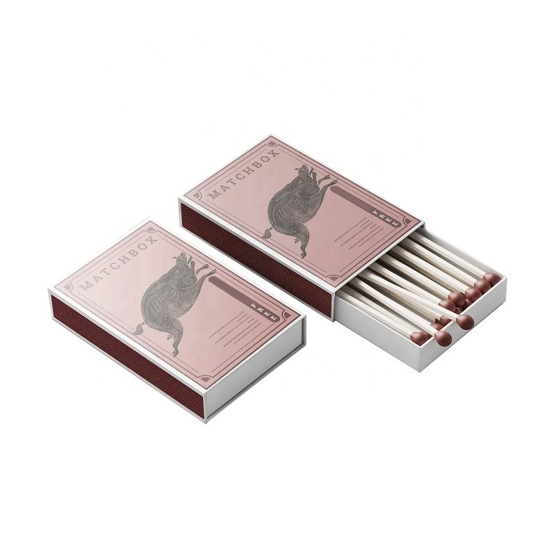 Wholesale custom printed empty personalized wedding matchbox drawer gift packaging Candle match boxes with logo