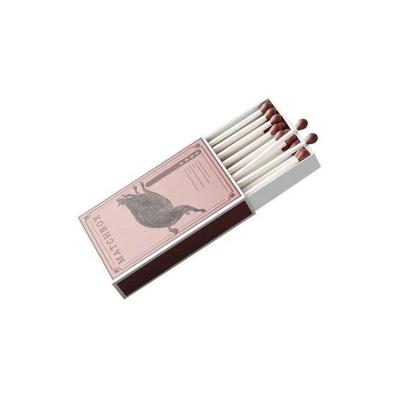 Wholesale custom printed empty personalized wedding matchbox drawer gift packaging Candle match boxes with logo