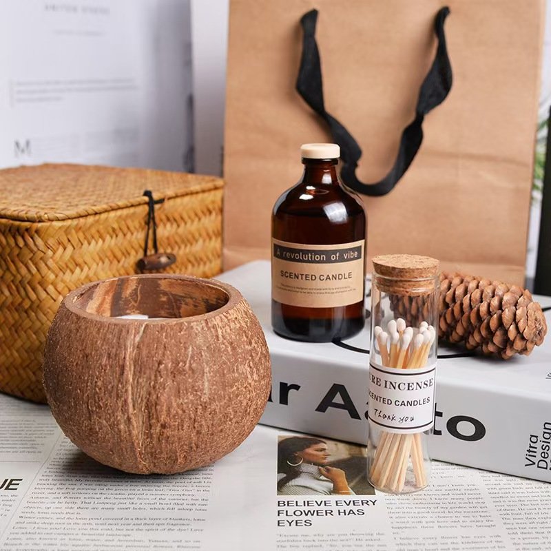 Hot Selling Lovely Christmas Birthday Custom Logo Coconut Soy Wax Scented Candle Gift Set
