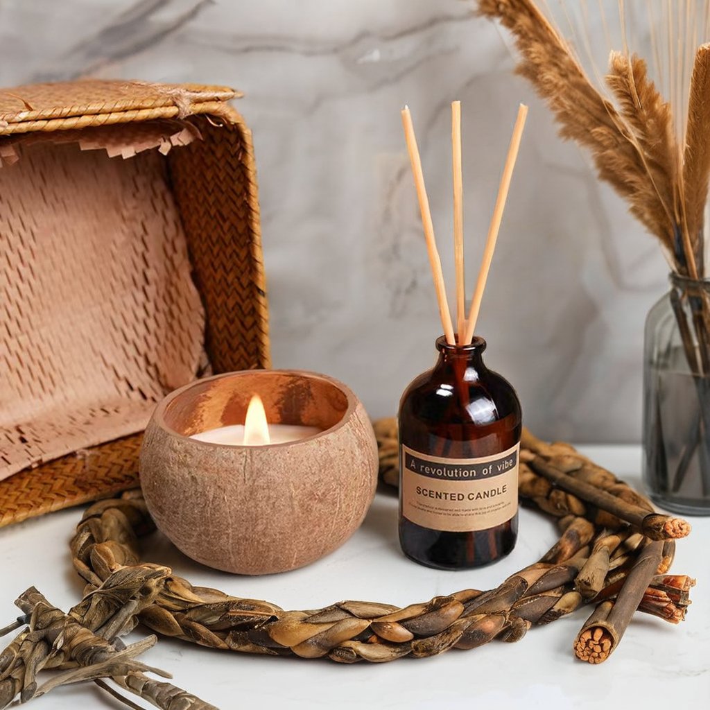 Hot Selling Lovely Christmas Birthday Custom Logo Coconut Soy Wax Scented Candle Gift Set