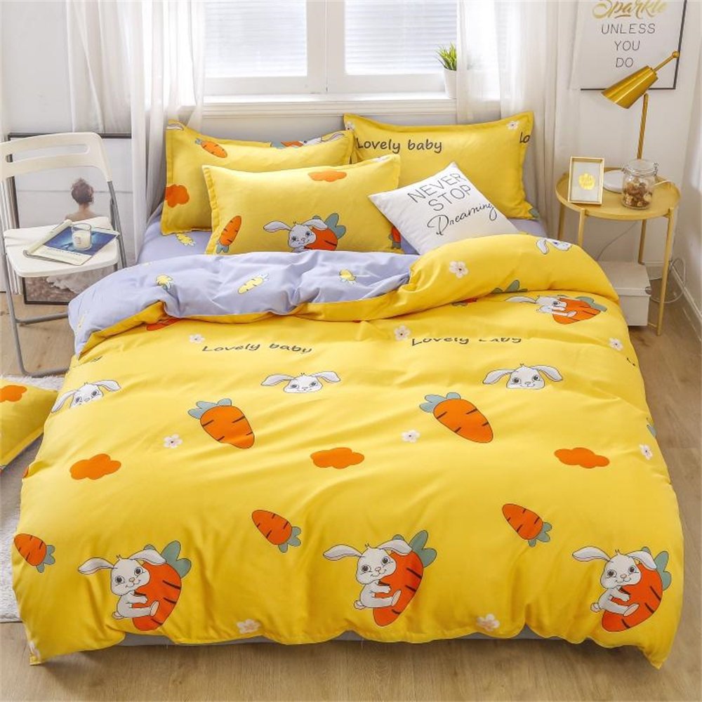 bed cover 100% cotton flower design bed sheet duvet covers with matching curtains round bed covers