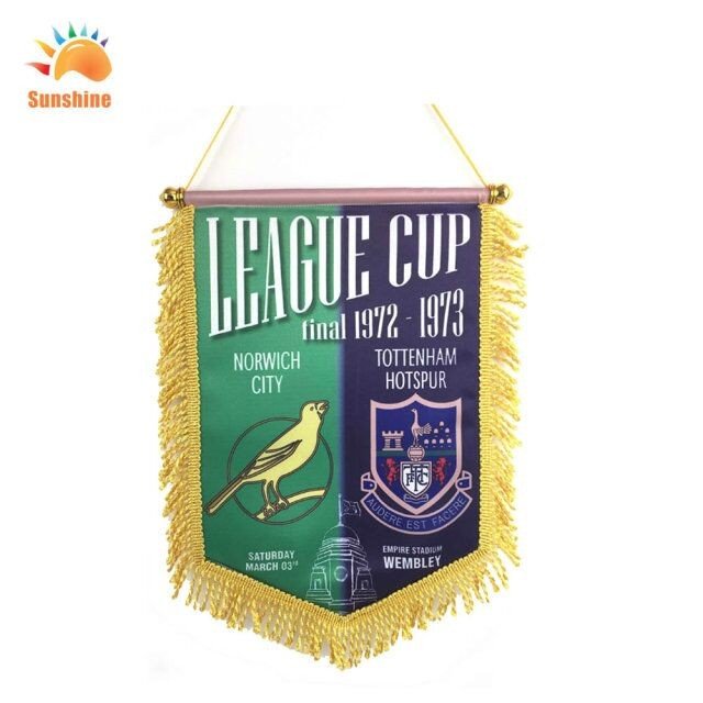 Sunshine Mini small Customize Logo Football Club Exchange Flag University souvenir Student Match Pennant for car