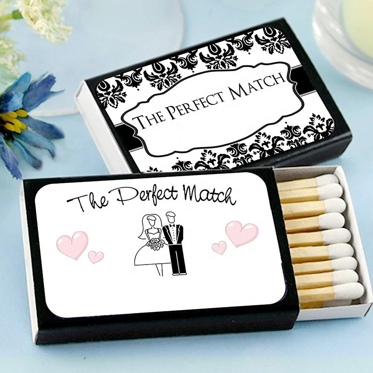 Wholesale Luxury Rectangle Kraft Paper Matchbox Empty Drawer Packaging Gift Boxes Custom Luxury Match Box