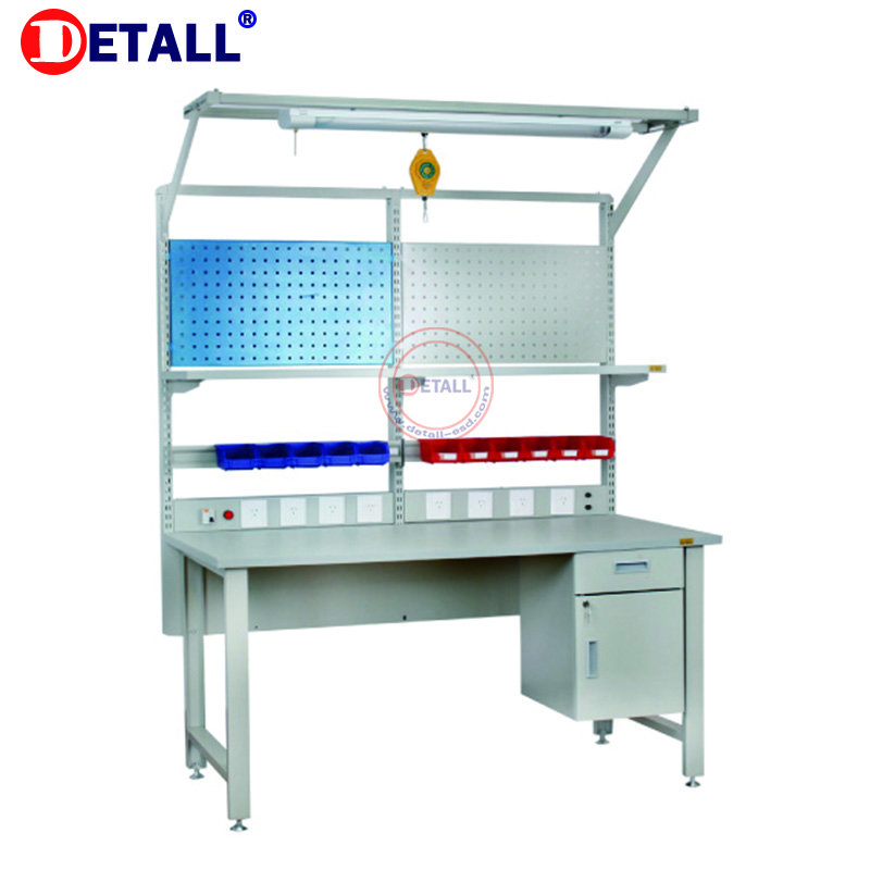 electronic Inspection esd repairing table antistatic table with light esd work table for electronics match with tools