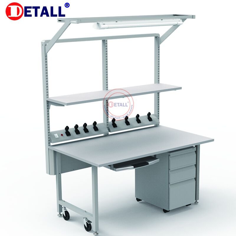 electronic Inspection esd repairing table antistatic table with light esd work table for electronics match with tools