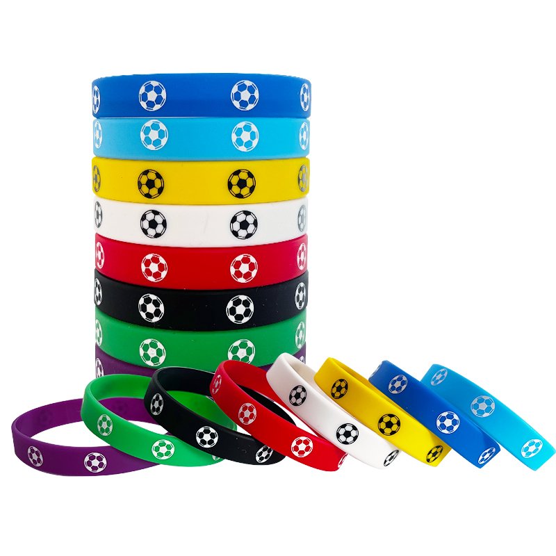Affordable football wristband Bracelets Football Wristbands Logo Wrist Band silicone bracelet suitable for football matches
