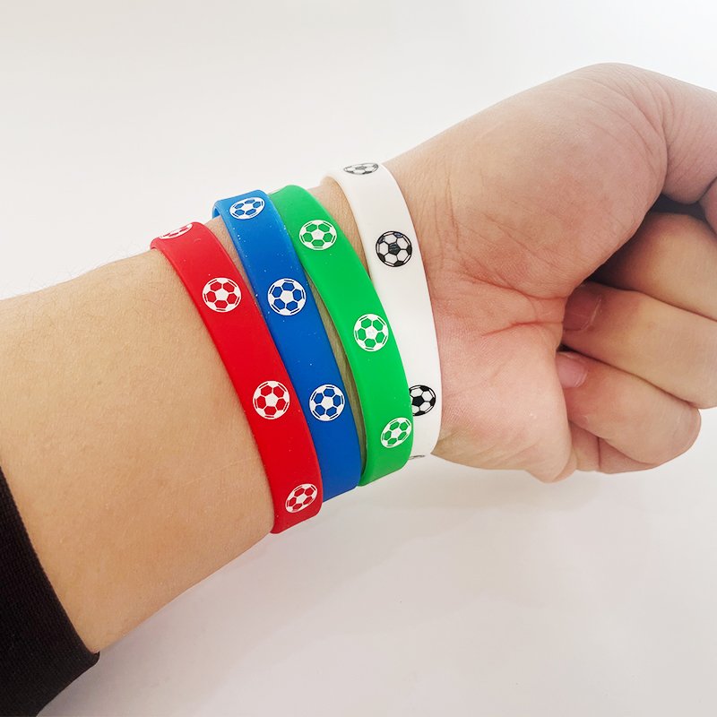 Affordable football wristband Bracelets Football Wristbands Logo Wrist Band silicone bracelet suitable for football matches