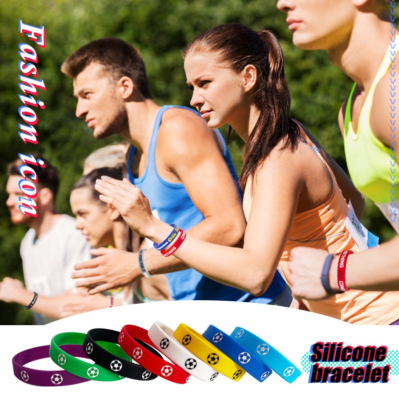 Affordable football wristband Bracelets Football Wristbands Logo Wrist Band silicone bracelet suitable for football matches