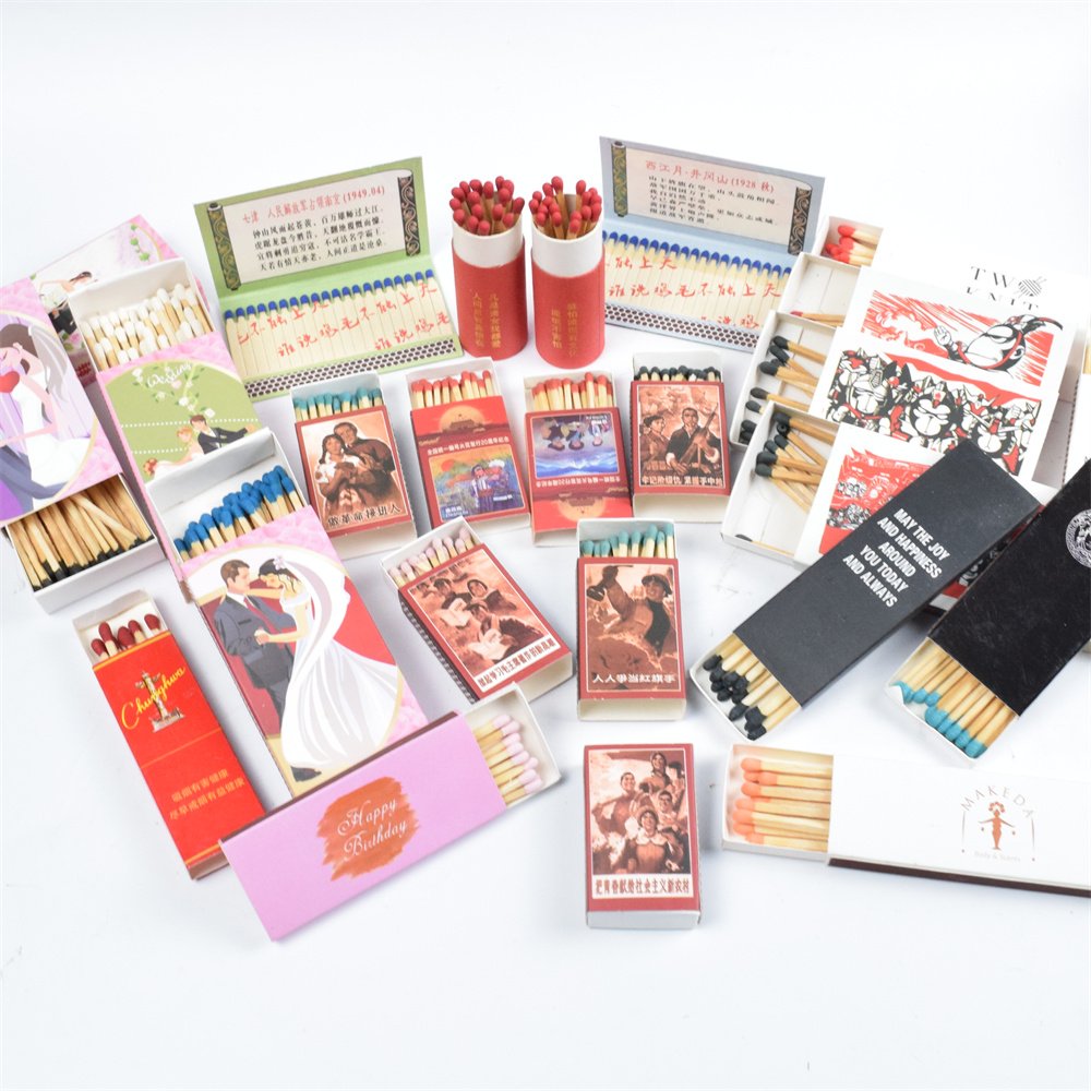 Pink Box Matches Customized Logo Aromatherapy Candle Promotion Pink Matches Cheap High Quality Wooden Stem Long Matches
