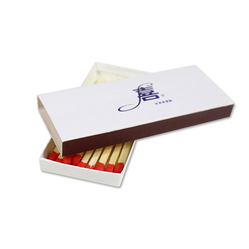 New Products Promotional Custom Logo White Long Slide Match Box Reusable Packaging Plain Small Matchbox