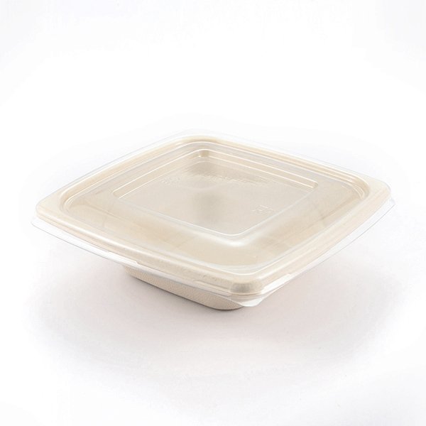 16oz Disposable bowl making machine food bowl takeaway packaging biodegradable bagasse salad bowl matched with plastic lid