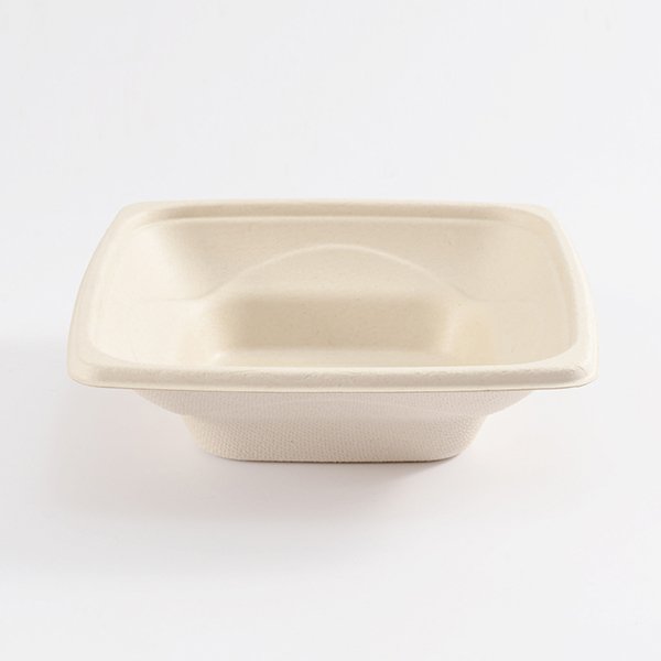 16oz Disposable bowl making machine food bowl takeaway packaging biodegradable bagasse salad bowl matched with plastic lid