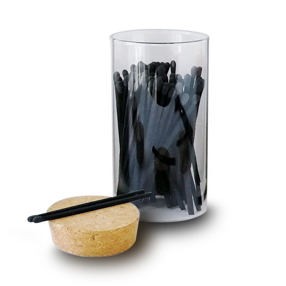 Black Wooden Matches Colored Matchstick Safety Matches 10cm Matches in Jar