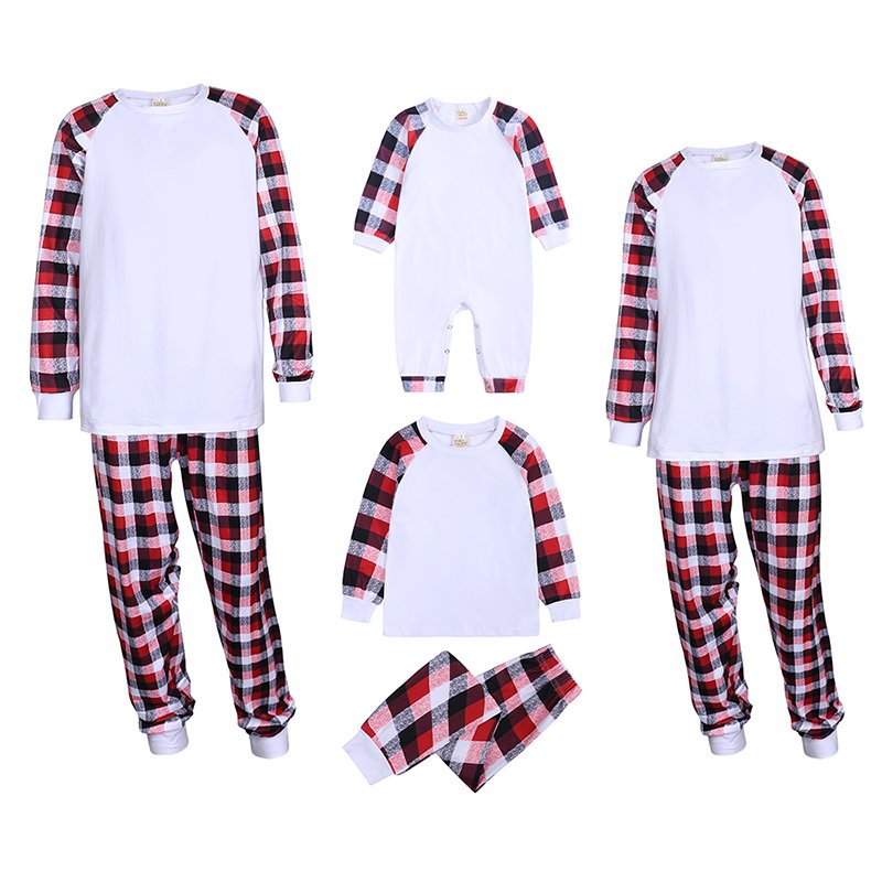 Custom Family Matching Christmas Pajamas Set Polyester Kids Tales Christmas Sublimation Blanks Clothes