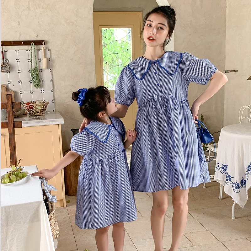 Wholesale Custom Mom and My High Quality Fashion outfits party dresses new design Mom and Daughter sweet Family Matching Dresses