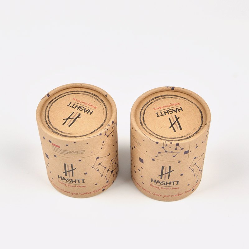 Wholesale recyclable kraft paper tube packaging box candle matches matchbox cardboard tube with custom printed