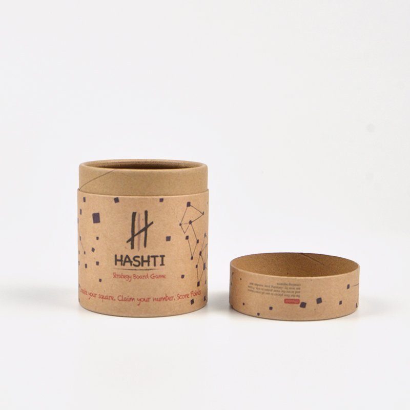 Wholesale recyclable kraft paper tube packaging box candle matches matchbox cardboard tube with custom printed