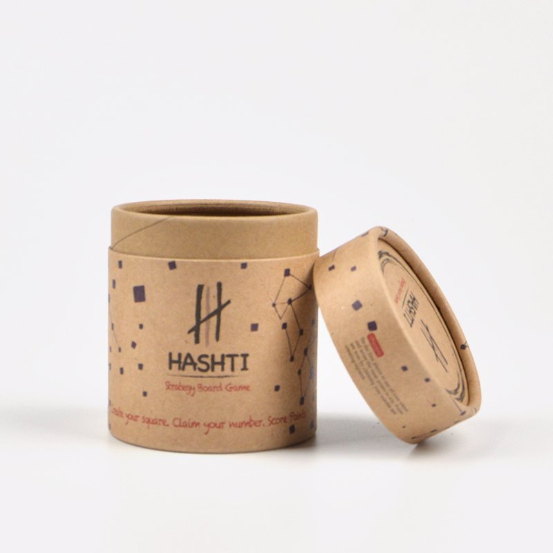 Wholesale recyclable kraft paper tube packaging box candle matches matchbox cardboard tube with custom printed
