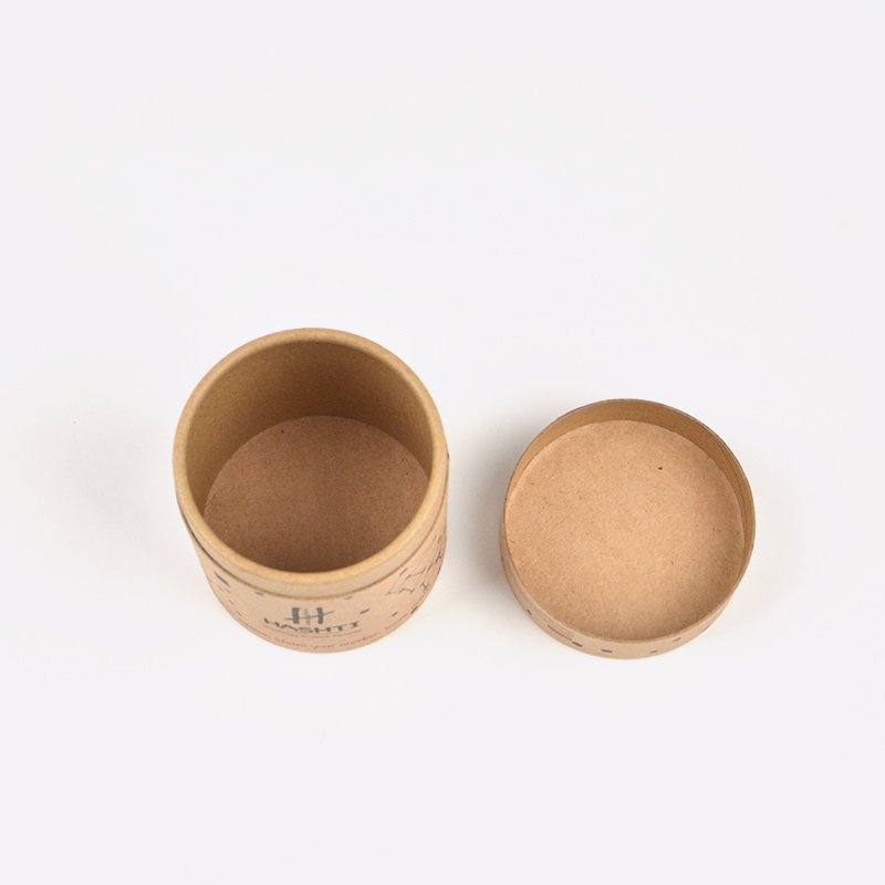 Wholesale recyclable kraft paper tube packaging box candle matches matchbox cardboard tube with custom printed