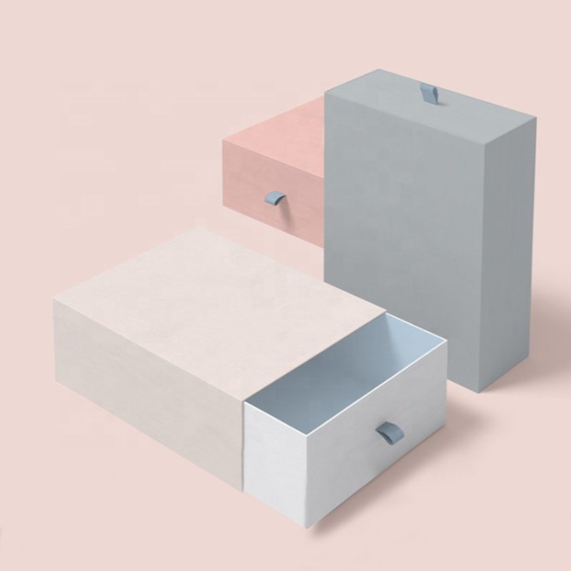 Custom Size Printing Logo Match Cardboard Paper Bracelets Jewelry Gift Box Kraft Paper Sliding Drawer Box Packaging Box