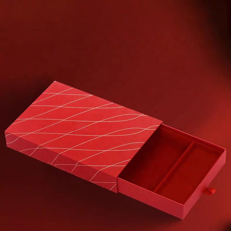 Custom Size Printing Logo Match Cardboard Paper Bracelets Jewelry Gift Box Kraft Paper Sliding Drawer Box Packaging Box