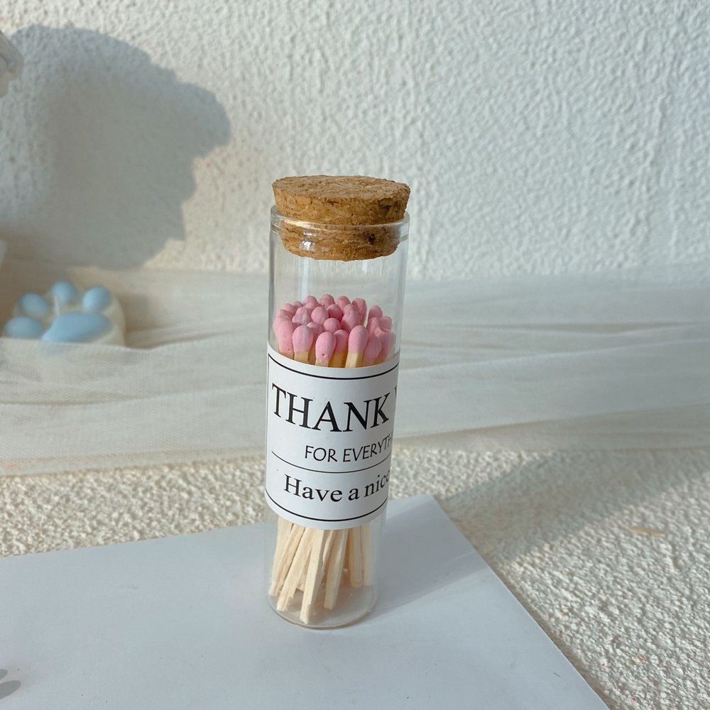 Empty Customized Promotional Matches Wooden Matchsticks Glass Bottle For Candle Jar