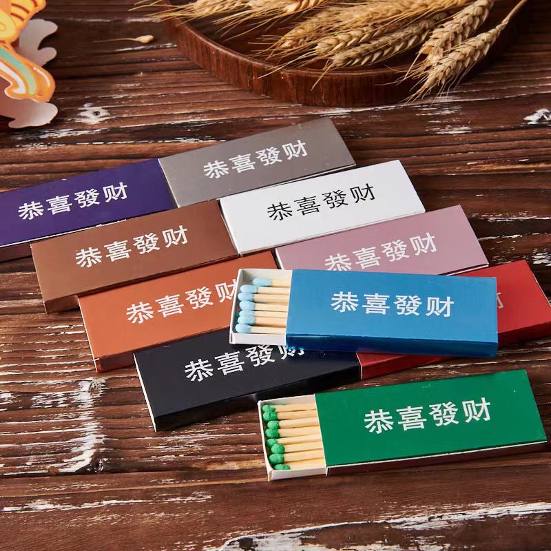 Factory Matchbox Custom Matchstick Cigar 3 inch Candle Incense wood with logo Safe hotel bulk box match