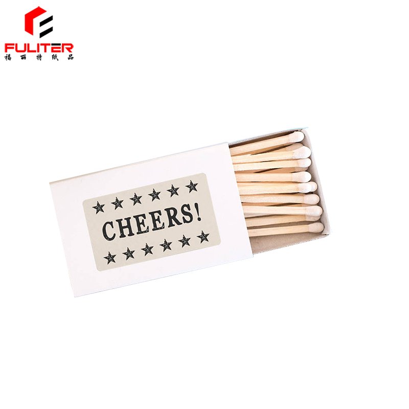 Fancy Standard Size Safety Matchbox White Matches Box