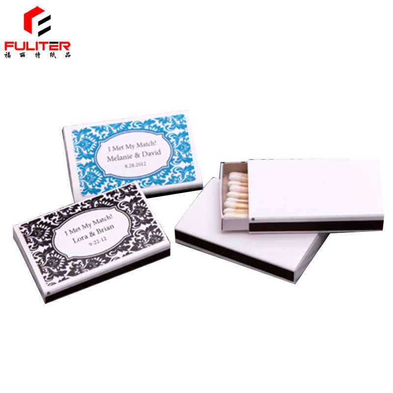 Fancy Standard Size Safety Matchbox White Matches Box