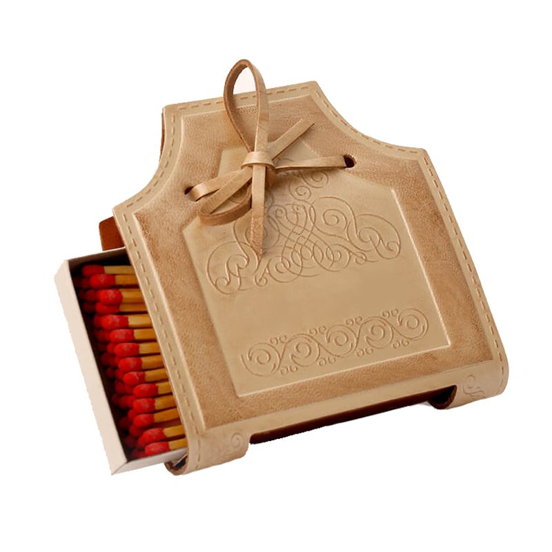 2022 New Classic Design Best Selling Household Use Leather Match Box Wholesale Price Low MOQ Leather Match Case For Sale
