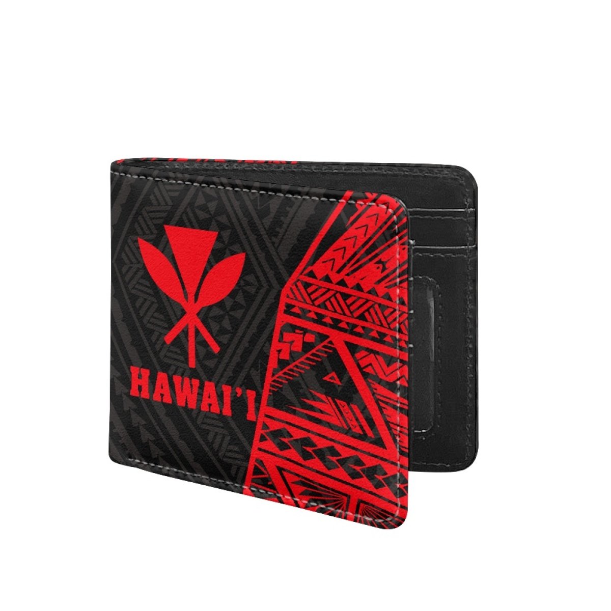 Exquisite And Practical Polynesia Hawaii Pu Men's Wallet Custom Printing On Demand Simple And Stylish All-Match Men's Wallet