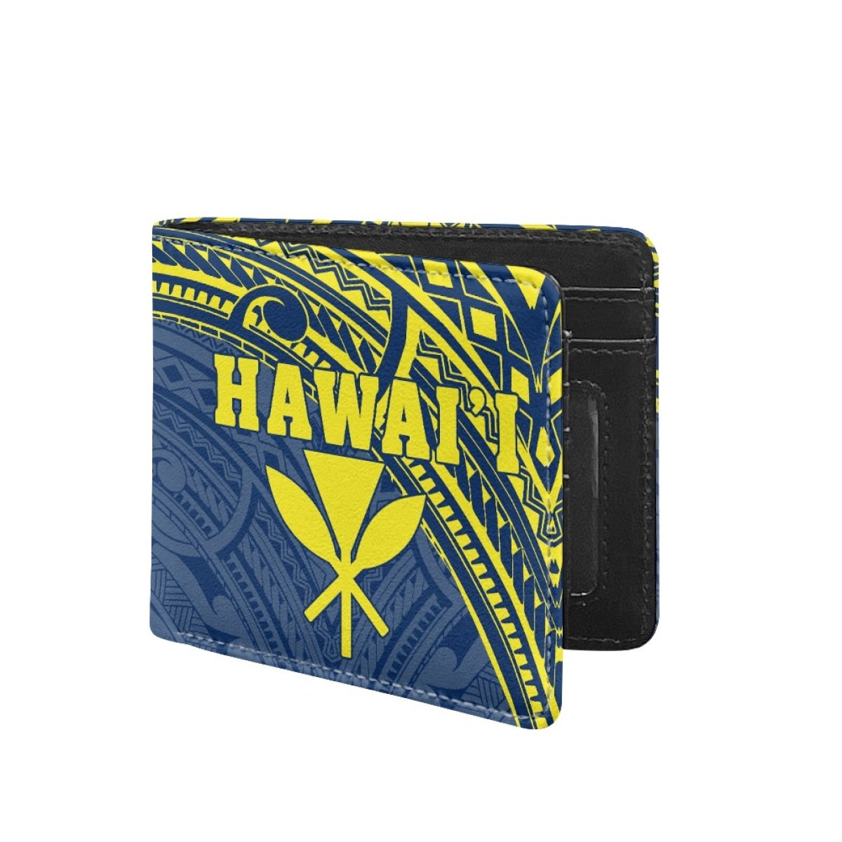 Exquisite And Practical Polynesia Hawaii Pu Men's Wallet Custom Printing On Demand Simple And Stylish All-Match Men's Wallet