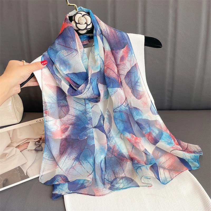 Fashion trend Unique styling headscarf High quality knit 50*160cm chiffon scarf variety Summer