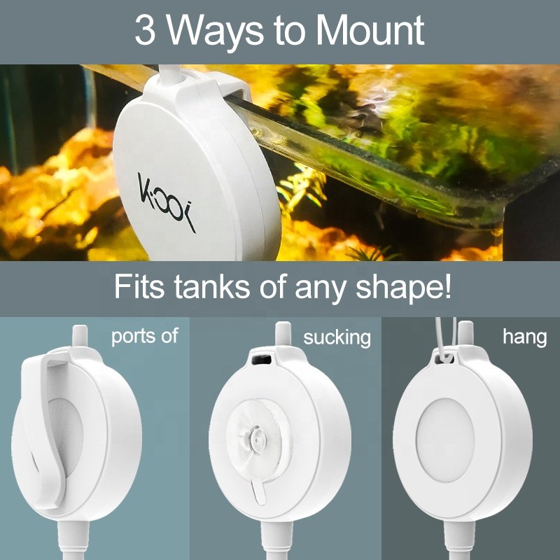 New Design Suction clip hanger 3 in 1 free match accessories Custom packaging logo ultra silent mini air pump for aquarium