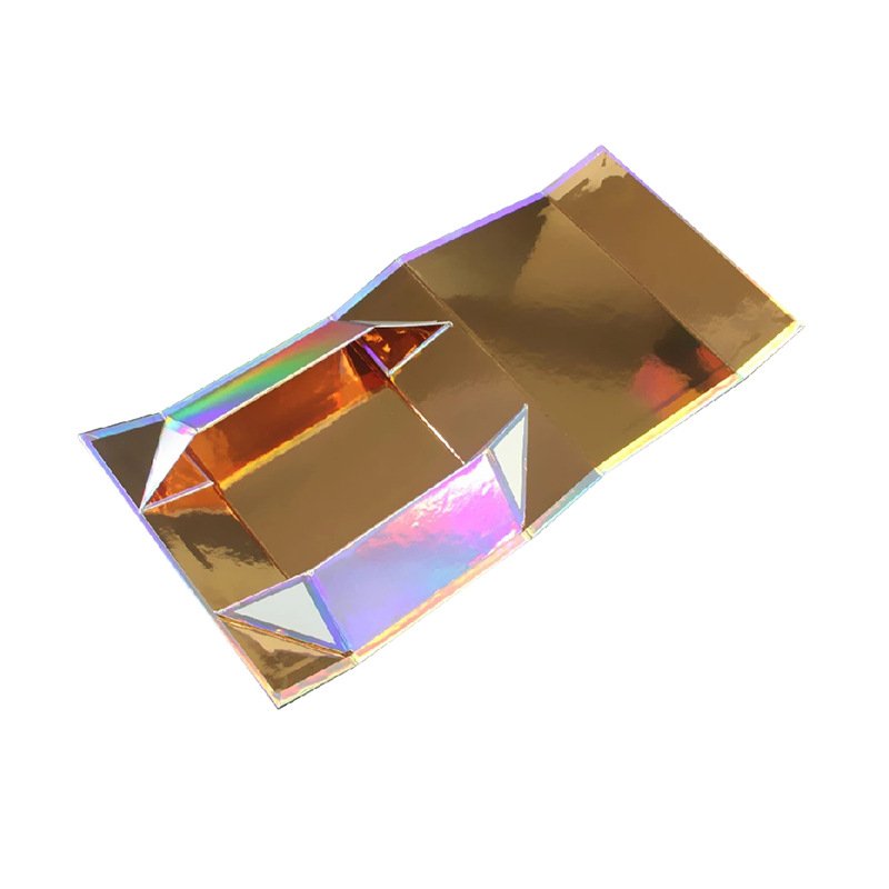 Flat folding cardboard gift box collapsible magnetic box custom magnetic closure foldable boxes