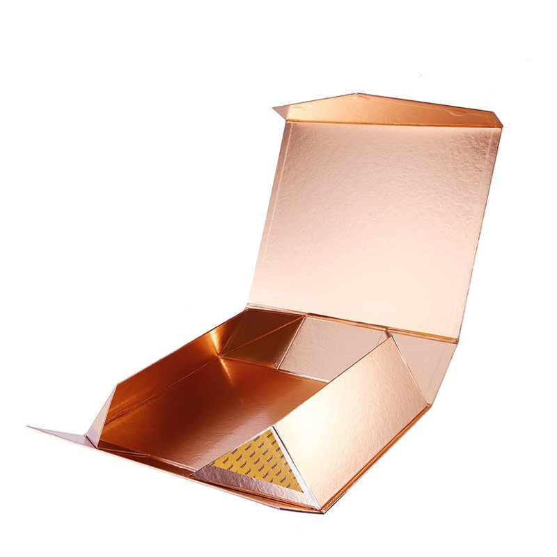 Flat folding cardboard gift box collapsible magnetic box custom magnetic closure foldable boxes