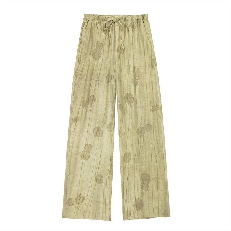 TAOP&ZA women's clothing 2024 summer all-match high waist slim loose jacquard wide-leg trousers 4786060 4786046