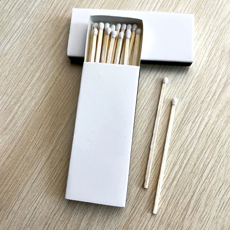 China Wholesale Pure White Creative Matchbox New White Head 75mm 12 Sticks Per Box Rod Matches