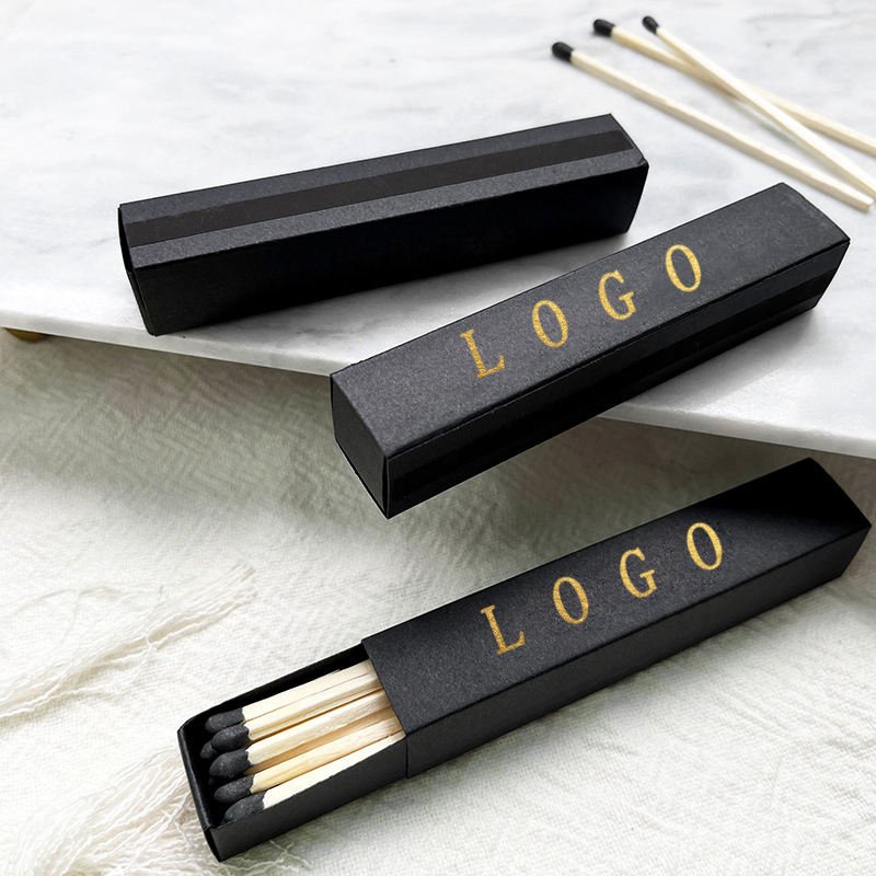 Customized Wholesale 96mm Black Bronzing Retro Vintage Birthday Candle Long Match