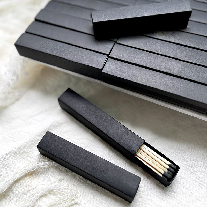Customized Wholesale 96mm Black Bronzing Retro Vintage Birthday Candle Long Match