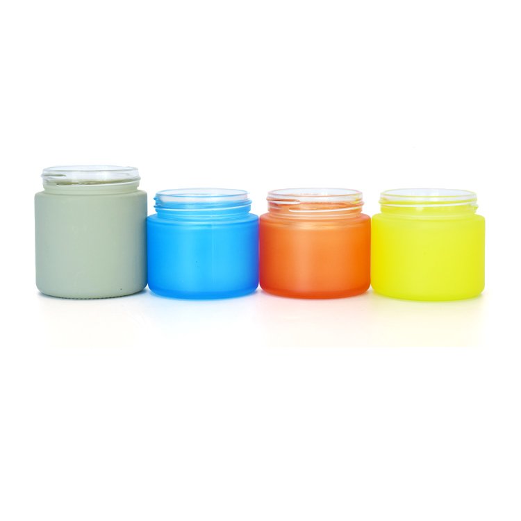 4oz glass jar child proof colors custom smell proof semi transparent bottle with match lid eighth jar blue transparent glass jar