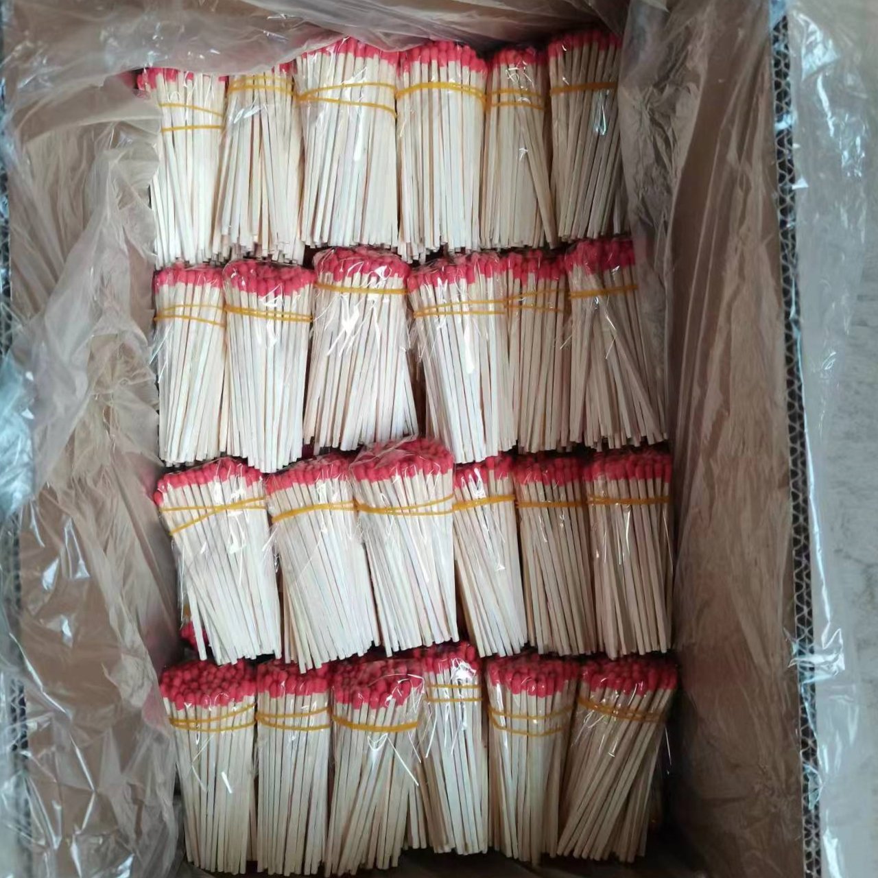 wooden safety match bulk matches red tip 96mm